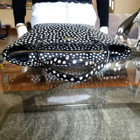 🔥SALE🔥Wonderful ♠️ KATIE SPADE Polka Dots Tote - Picture 9 of 11